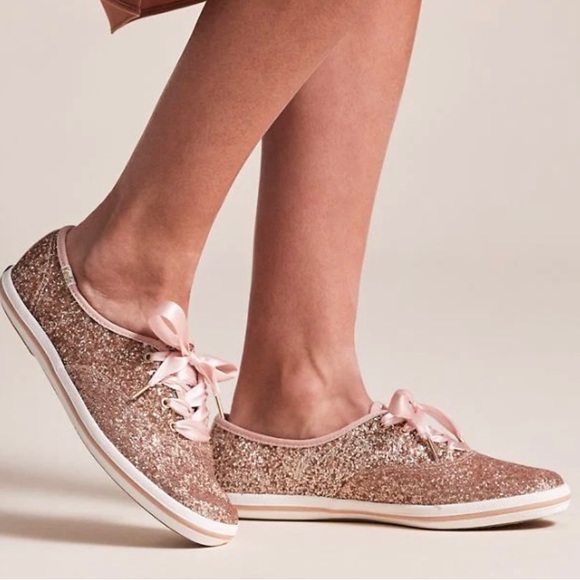 KEDS X Kate Spade Champion Glitter Rose Gold - Picture 2 of 5